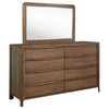 Maderia - 8-Drawer Dresser And Mirror - Walnut