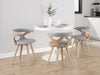 Dakota - Charlotte Dining Set - White Steel Base