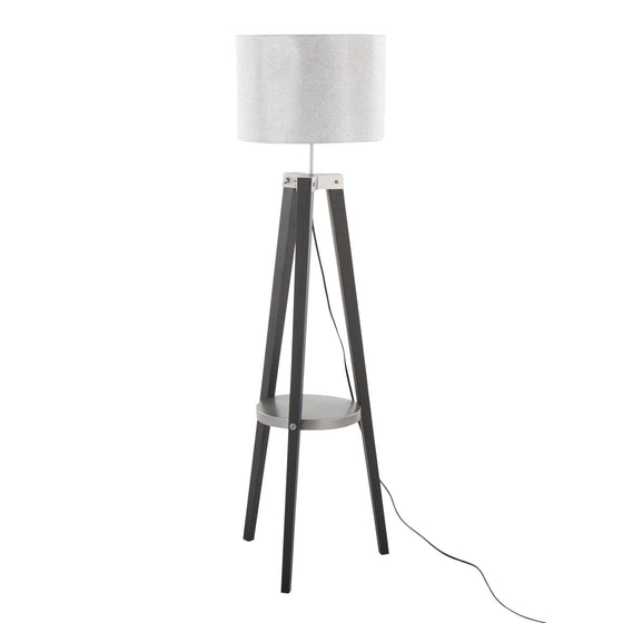 Compass - Shelf 58.5" Wood Floor Lamp