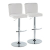 Henry - Adjustable Barstool With Swivel - Chrome Metal (Set of 2)