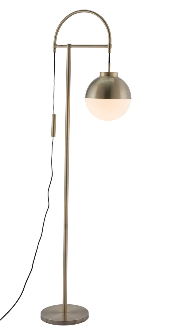 Waterloo - Floor Lamp - White / Bronze