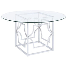  Starlight - Round Glass Top Metal Dining Table