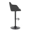 Boyne - Adjustable Barstool (Set of 2) - Dark Gray Noise And Black