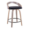 Grotto - 24" Fixed-height Counter Stool (Set of 2) - Gray