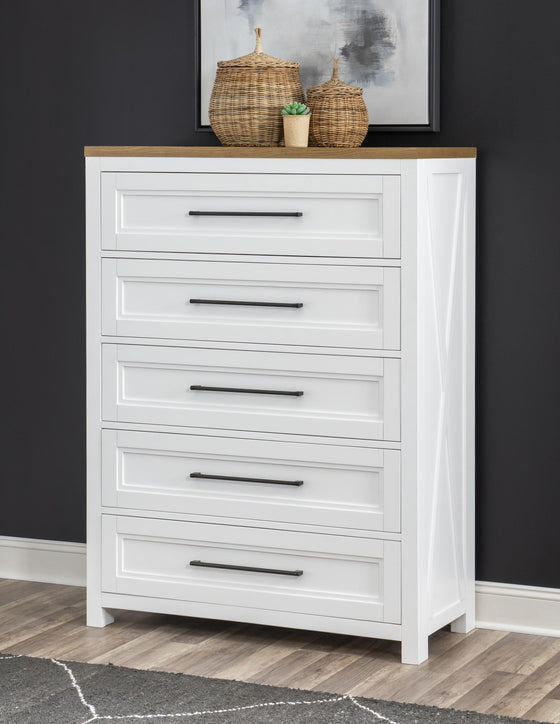 Franklin - Drawer Chest - Harvest Oak / Natural White