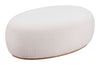 Amber / Azua - Oval Ottoman - Cream