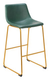 Augusta - Barstool (Set of 2) - Green / Gold