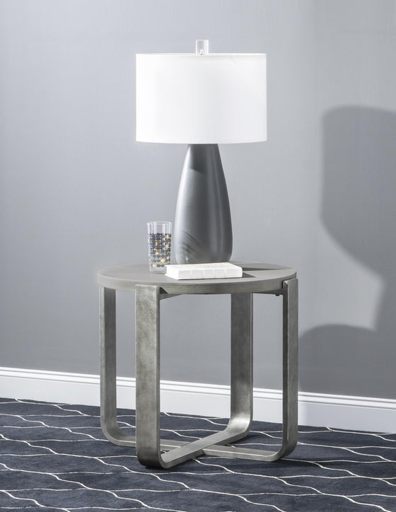 Terra Luna - Round Side Table - White Cloud & Nightfall