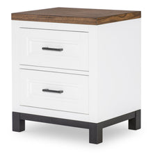  Dutton - Two Drawer Nightstand - Natural White