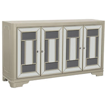  Toula - 4 Door Accent Cabinet - Smoke And Champagne