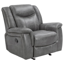  Conrad - Upholstered Padded Arm Glider Recliner - Gray