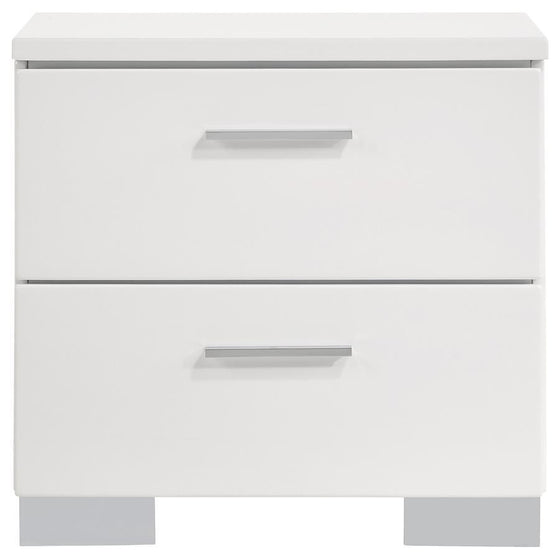 Felicity - 2-Drawer Nightstand - White High Gloss