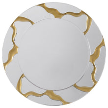  Dorinda - Round Kintsugi Style Wall Mirror - Gold