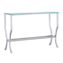  Saide - Rectangular Glass Top Entryway Console Table - Chrome