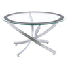 Brooke - Round Glass Top Coffee Table Metal Base