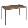 Fuji - Dining Table - Antique Metal With Walnut Wood Top