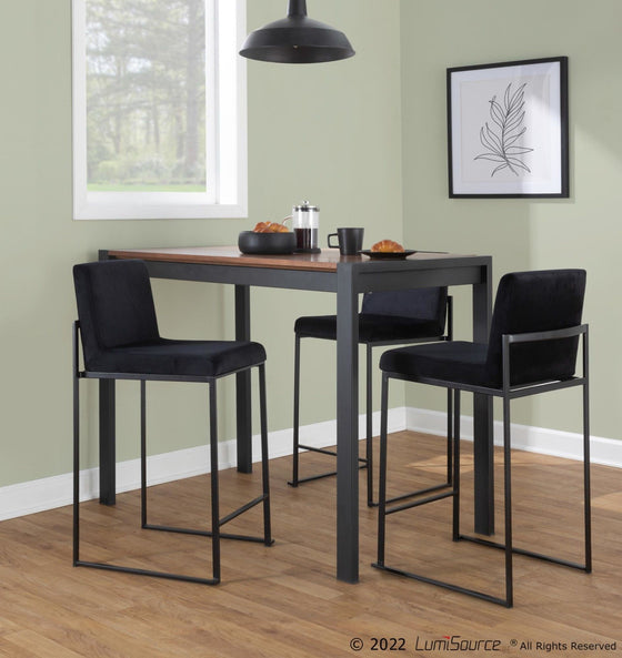 Fuji - High Back Upholstered Counter Stool Set