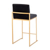 Fuji - High Back Counter Stool - Black Legs