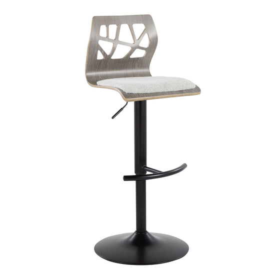 Folia - Adjustable Barstool (Set of 2) - Gray