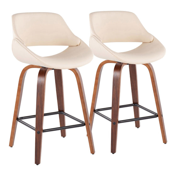 Fabrico - Counter Stool With Square Footrest (Set of 2)