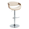 Curvo - Adjustable Barstool (Set of 2) - Silver Base