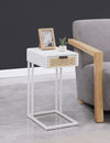 Amherst - 1-Drawer Radio Weave Cane Metal Side Table