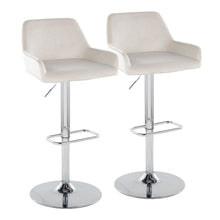  Daniella - Adjustable Barstool (Set of 2) - White