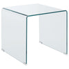 Ripley - Squared Tempered Bent Glass Side End Table - Clear