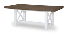  Beckett - Complete Trestle Table - Natural White With Dark Oak