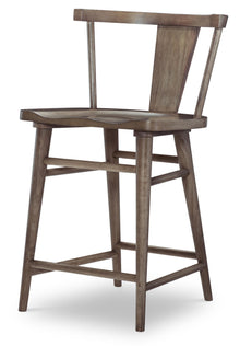  XXX's And OOO's - Counter Height Splat Back Chair - Cocoa