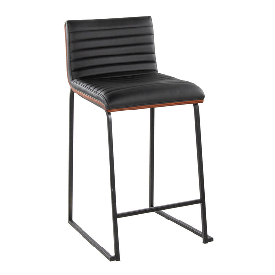 Mason Mara - 26" Fixed-Height Counter Stool (Set of 2) - Black Legs