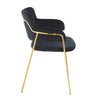 Napoli - Chair - Gold Metal And Black Velvet (Set of 2)