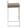 Fuji - Counter Stool Steel With Cushion - Stainless Steel