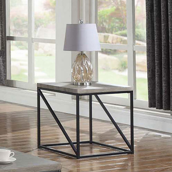 Birdie - Square Engineered Wood End Table - Sonoma Gray