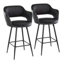  Margarite - 26" Fixed-Height Counter Stool - Black Metal (Set of 2)