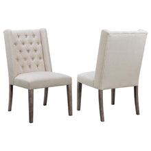  Bexley - Fabric Upholstered Dining Side Chair (Set of 2) - Beige