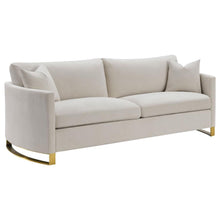  Corliss - Upholstered Arched Arm Sofa - Beige