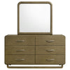 Amsbury - 6-Drawer Dresser And Mirror - Nutmeg