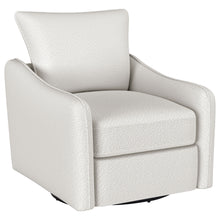  Madia - Upholstered Sloped Arm Swivel Glider Chair - Vanilla