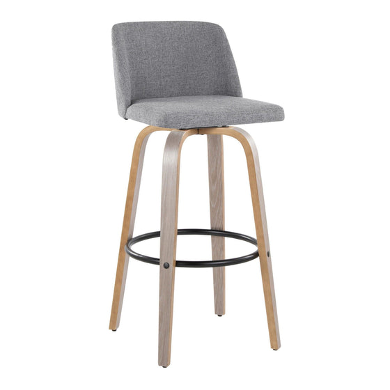 Toriano - 30" Fixed-Height Fabric Barstool (Set of 2)