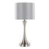 Lenuxe - 25" Metal Table Lamp With USB (Set of 2) - Gray