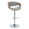 Curvo - Adjustable Barstool (Set of 2) - Silver Base