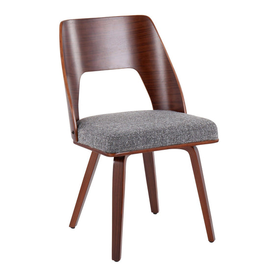 Triad - Chair - Walnut Bamboo And Gray Noise Fabric (Set of 2)