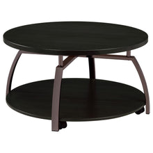  Dacre - Round Engineered Wood Top Coffee Table - Dark Gray