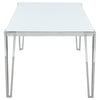 Pauline - Rectangular Glass Top Dining Table - Chrome