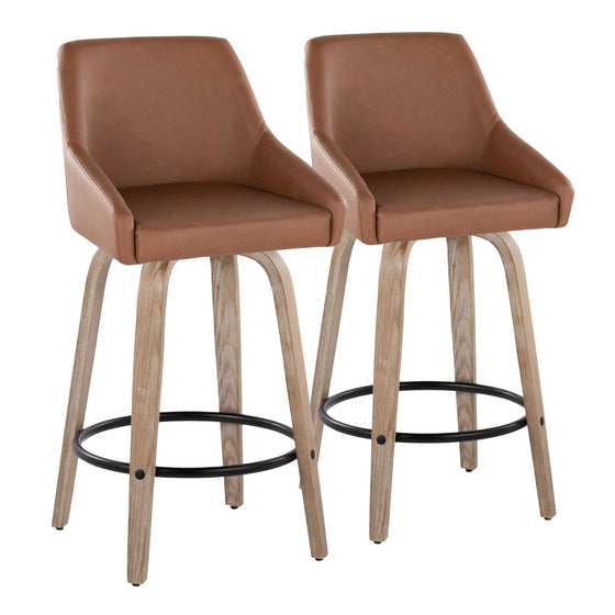 Hannah - 26" Fixed-Height Counter Stool With Swivel (Set of 2)