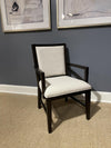 Architect - Upholstered Ladderback Arm Chair - Onyx