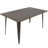 Oregon - 59" Farmhouse Dining Table - Antique And Espresso