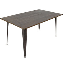  Oregon - 59" Farmhouse Dining Table - Antique And Espresso