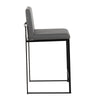 Fuji - High Back Counter Stool - Black Legs